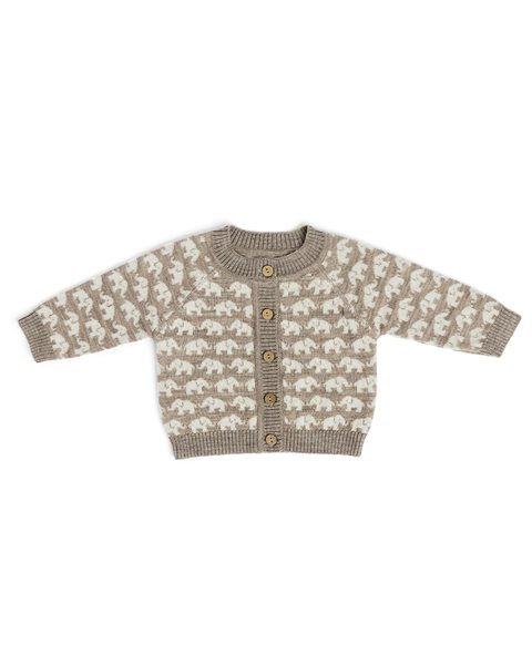 SmallStuff meriinovillane nööpidega kampsun Elephants Nature Melange