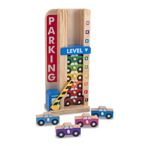 Melissa & Doug puidust parkimistorn