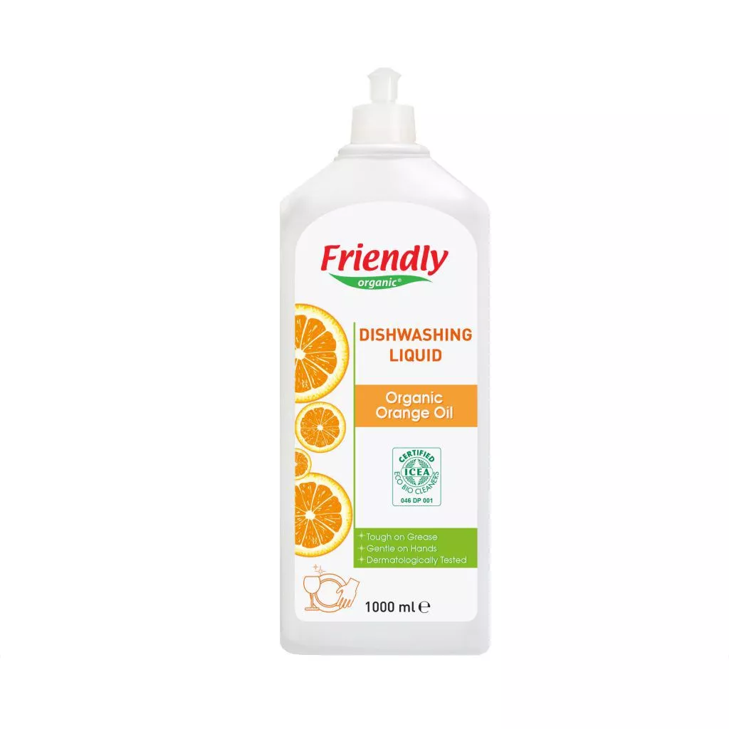 Friendly Organic orgaaniline apelsiniõliga nõudepesuvahend, 1000 ml