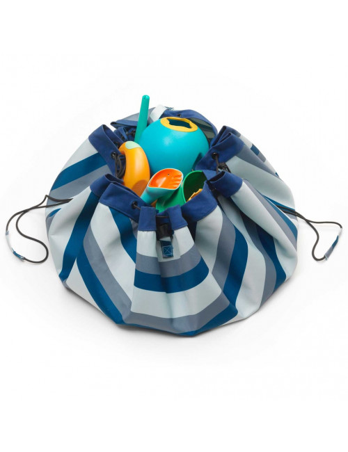 PlayandGo mängumatt-kott õue sinise/rohelise triibuline