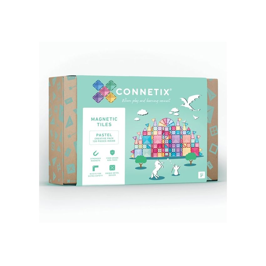 Connetix magnetilised klotsid 120tk Pastel Creative Pack