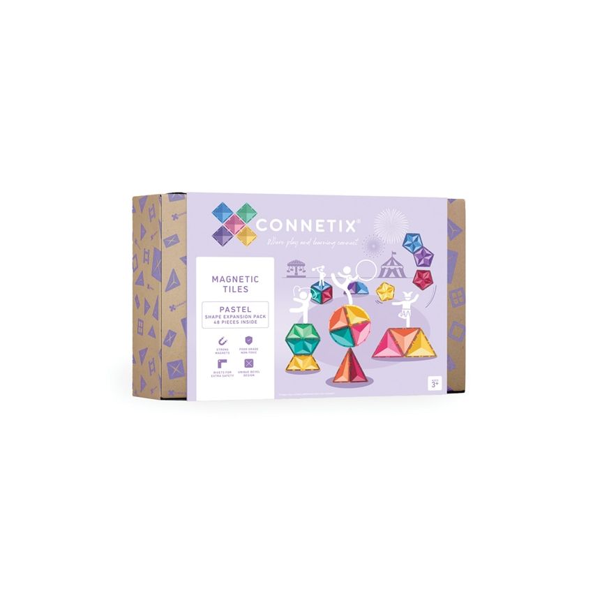 Connetix magnetilised klotsid Pastel Shape Expansion Pack 48tk