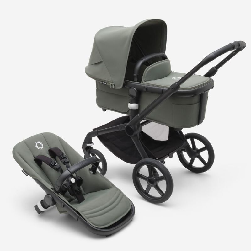 Bugaboo Fox 5 2in1 vankrikomplekt Black/Forest Green/Forest Green