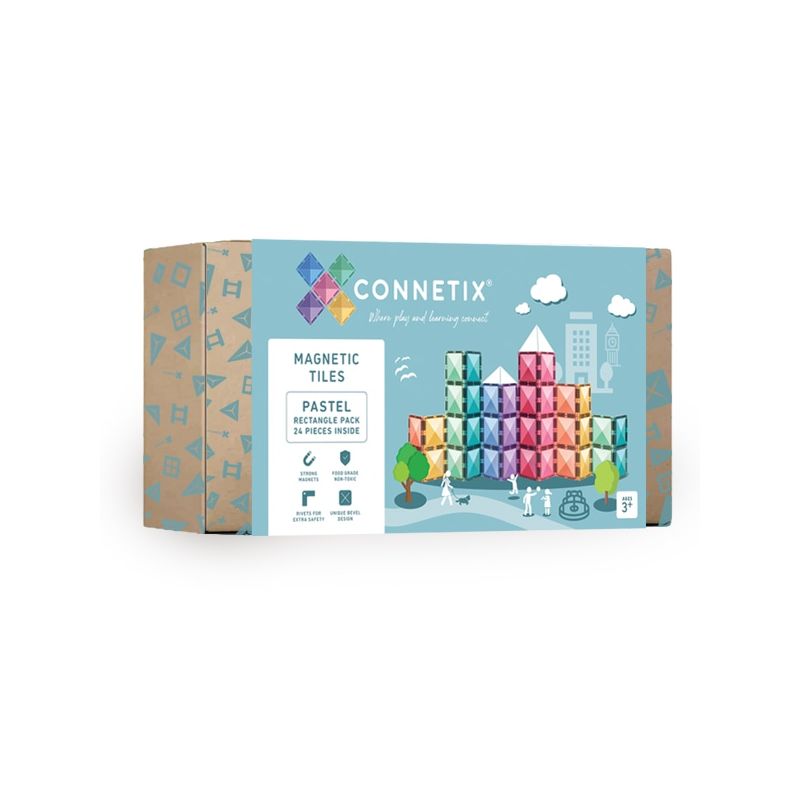 Connetix magnetilised klotsid Pastel Rectangle Pack 24tk