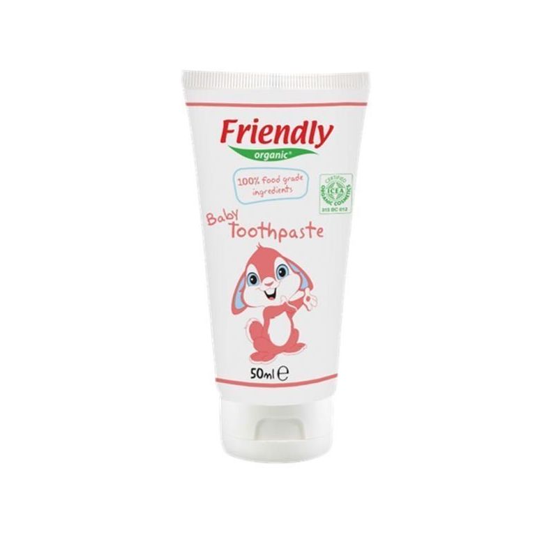 Friendly Organic 100% söödavatest koostisosadest beebide hambapasta