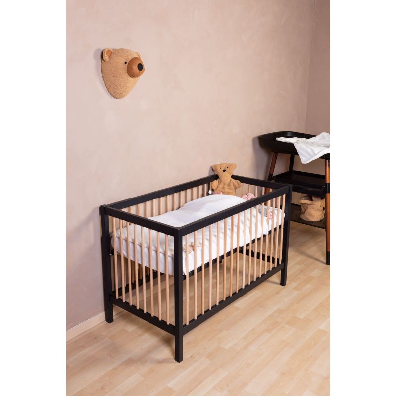 Childhome võrevoodi Cot 97 black natural
